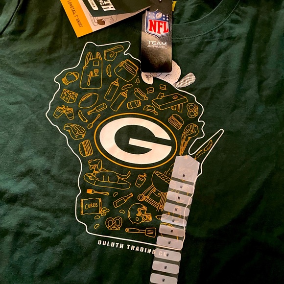 Green Bay Packers longtail shirt limited edition by Duluth trading co XS-large - Picture 1 of 9